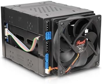 Elevate Your Storage Solutions with the Rosewill Hot-Swap SATA/SAS Hard Disk Drive Cage – Convert 3 x 5.25-Inch Bays to 4 x 3.5-Inch for Enhanced Performance and Seamless Access – Ideal for Efficient Data Management in Black Finish