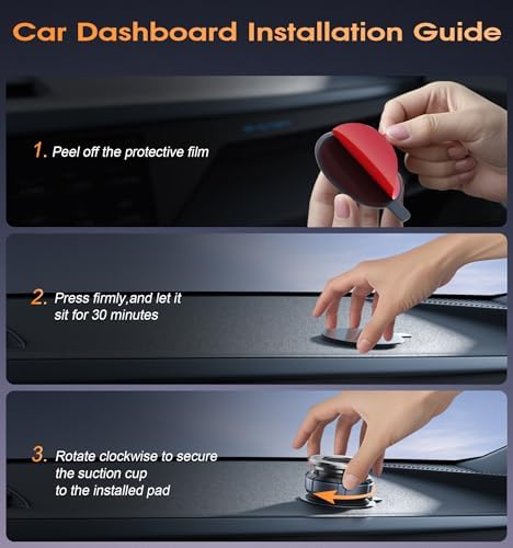 BOCLOUD Upgraded Suction Cup Phone Mount 360° Zinc Alloy Phone Stand Vacuum Magnetic Car Holder for MagSafe Mount 98 LBS Ultra Accessories for iPhone 16 15 14 13 12 Android – Enhanced Compatibility and Speed