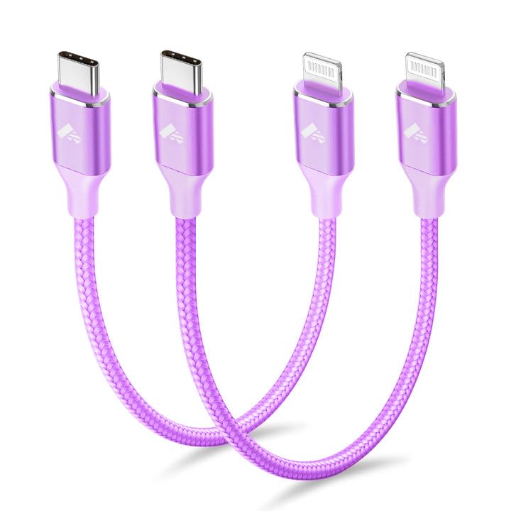 6 FT USB C to Lightning Charging Cable 2 Pack – MFi Certified Braided Fast Charger for i Phone 14/13/12 Series and i Pad – Durable, High-Speed Data Transfer and Enhanced Compatibility for All Apple Devices