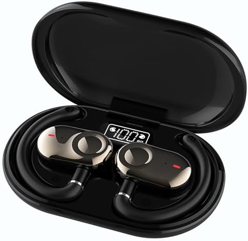 Revolutionary Open Ear Bluetooth Earbuds with 16 mm Speakers – 20 Hours of Playtime, IPX5 Waterproof for Ultimate Performance – Advanced Bluetooth 5.4 for Seamless Connectivity and Immersive Sound Experience – Lightweight Design Perfect for Active Lifestyles and Everyday Use