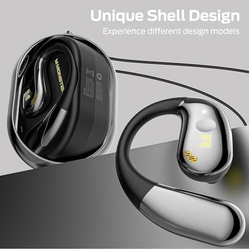 Revolutionary Monster AC360 Open Ear Wireless Bluetooth Earphones: Ultimate Comfort and Freedom with 24-Hour Playtime, IPX5 Sweatproof Design, Cutting-Edge Bluetooth 6.0, Touch Control Technology, and Ergonomic Fit for Active Lifestyles – Stay Connected with Unparalleled Audio Quality Anywhere You Go