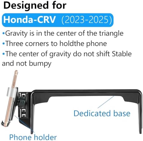 LUNQIN Premium Car Phone Holder for Honda CR-V & CR-V Hybrid (2023-2025) – Secure Mobile Cradle for Hands-Free Navigation, Charging, and Easy Access – Ultimate Auto Interior Accessory for Drivers Seeking Safety and Convenience