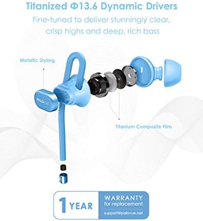 PALOVUE Lightning Earbuds with Microphone – MFi Certified Noise Isolation Headphones for i Phone 14/13/12/11 Pro Max/X/XS Max/XR/8/7 – Vibrant Neo Flow Blue – Superior Sound Quality & Ergonomic Comfort for Everyday Use