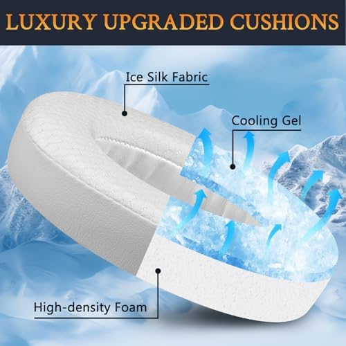 Transform Your Bose 700 Wireless Headphones with SOULWIT Cooling Gel Earpads – Ultra-Soft Ice Silk Fabric for Breathable Comfort, High-Density Noise-Cancelling Foam for Superior Sound Isolation, Easy Installation & Elegant White Design – Elevate Your Audio Experience Today!