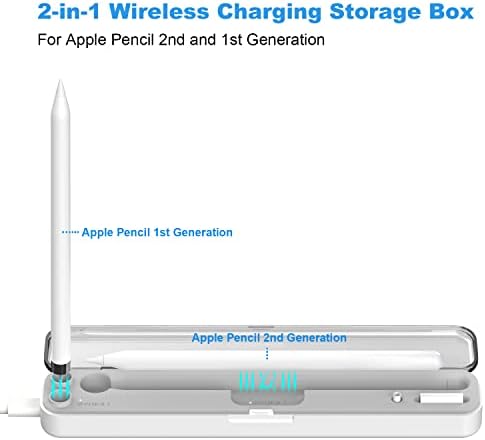 Maximize Your Apple Pencil’s Potential with the Are Me 2 in 1 Magnetic Wireless Charging Case – Ultimate Compatibility for 1 st & 2 nd Gen, Portable Storage Solution for Seamless On-the-Go Creativity and Enhanced Charging Speed