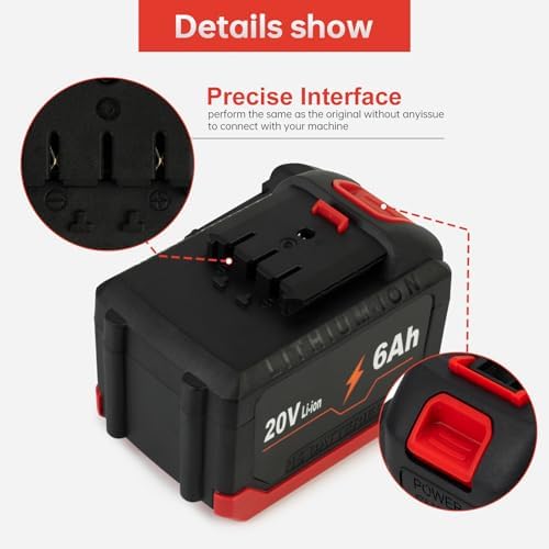 High-Performance 20 V 6000 m Ah Battery for DA YI Electric Garden Tools – Ultimate Compatibility and Safety Features with Overcharge, Overdischarge, and Temperature Protection for Seamless Gardening Efficiency