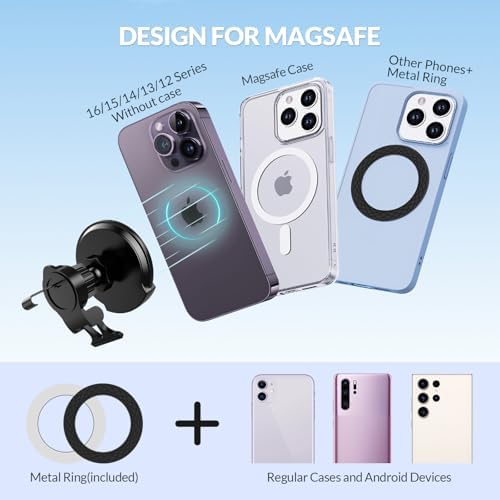 Experience Unmatched Convenience with the 15 W Mag Safe Car Mount Charger – Fast Wireless Charging for i Phone 12-16 Series, Effortless Magnetic Hold for Secure Navigation and Streaming, Sleek Air Vent Design for Maximum Visibility and Accessibility, Perfect for On-the-Go Lifestyle and Modern Automobile Interiors