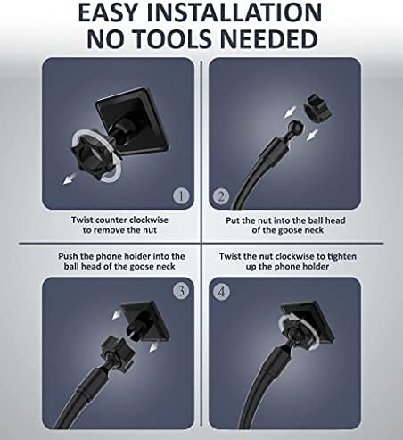 Dual Device Car Cup Holder Mount – Flexible Neck & 360° Rotatable Cradle for Enhanced Navigation – Universal Fit for i Phone, Samsung & GPS – Perfect for Hands-Free Convenience on the Road