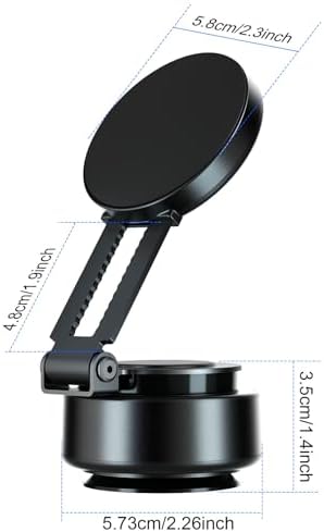 Magnetic Mobile Phone Holder for Car, 360 Adjustable Rotation Electric Vacuum Suction Cup Phone Mount with Extendable Arm, Compactable & Portable Hands-free Cell Phone Holder for Car Outdoor Home – Enhanced Compatibility and Speed