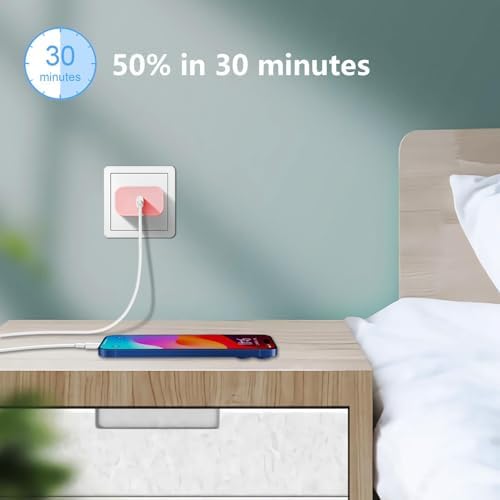 20 W USB C Fast Charging Block 3-Pack for Apple Devices – Compact Wall Adapter for i Phone 11-16, Apple Watch & i Pad – Sleek Purple Design for Enhanced Portability and Efficiency – Universal Compatibility for Optimal Performance