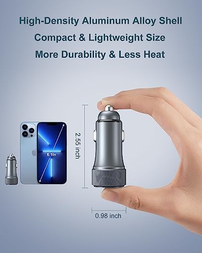 OKRAY Triple Pack 36 W Dual USB C Car Charger – Fast PD3.0 & QC3.0 Charging Adapter with 12 V Compatibility for i Phone 16-12 Pro Max, Samsung Galaxy S25-S24, Pixel 9-8 – Compact & Reliable Power on the Go