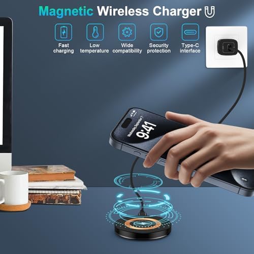 S25 S24 Ultra Magnetic Wireless Charger Pad – Fast 15 W Charging for Samsung Galaxy Z Fold 6, Flip 6/5, S25/S24 Plus, S23/S22/S21/S20/S10 & Google Pixel 9 Pro XL/8 Pro/8 a/7/6 – Compact Dual Pack for Effortless Power Delivery and Enhanced Device Compatibility
