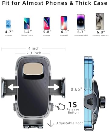 Dual Head Tesla Phone Mount Model Y/3 2026 2025 2024 2023 2022 2021, [Magnetic/Clip] Car Accessories for Tesla Screen Phone Holder Stand, (Fit for Tesla Model Y(Juniper)/3(Highland)) – Enhanced Compatibility and Speed