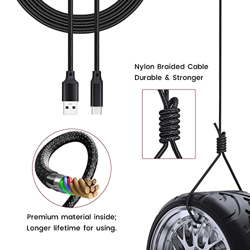 weishan 6.6 ft USB C Cable for Elgato HD60 S+, HD60 X Game Capture Card & Wave 3 XLR Mic – Ultra-Fast Charging & Data Transfer, Enhanced Performance with Included Adapter – Perfect for Gamers and Audio Professionals