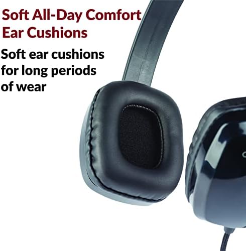 Transform Your Listening with Cyber Acoustics ACM-6005 C USB Over-Ear Headphones – Perfect for Home, Office, and Classroom Use – Enjoy Effortless Plug-and-Play Setup, Ultimate Comfort, and Noise-Canceling Clarity for Enhanced Communication and Focused Audio Experiences