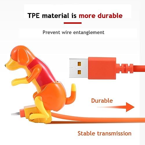 Charming Dog-Themed USB Charging Cable – Fast Data Transfer for Android, Type-C & i OS – Cute & Durable Mini Humping Dog Design – Perfect for Travel & Everyday Use – Elevate Your Charging Experience with Fun Functionality