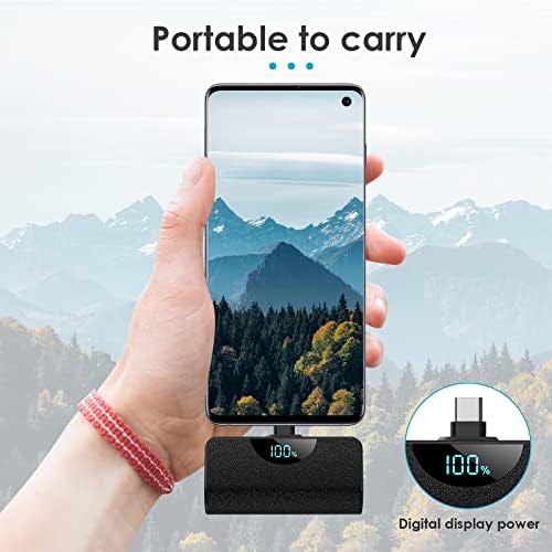 Dual Pack Mini Portable USB-C Power Bank 5200 m Ah – Fast Charging Battery Backup with LCD Display for i Phone 16 Series, Samsung, and Android Devices – Ultimate On-the-Go Power Solution