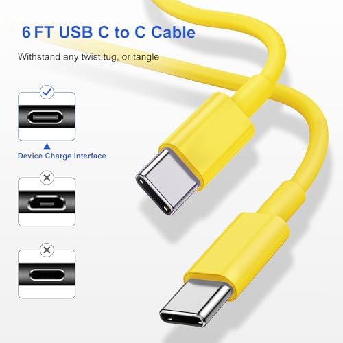Ultimate USB C Charger for i Phone 16 & 15 – Fast Charging with 10 FT Long USB C to C Cable – Ideal for i Pad Pro 12.9/11 & i Pad Air 5 th – Reliable Power Block for Home & Travel – Enhanced Speed & Compatibility