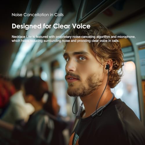 Oraimo Neck Lite Wireless Neckband Earbuds – Ultra-Lightweight Design with Deep Bass, IPX4 Waterproof Rating, and 30-Hour Playtime for Uninterrupted Music Enjoyment – Built-in Microphone for Hands-Free Calls and Magnetic Storage for Seamless Portability