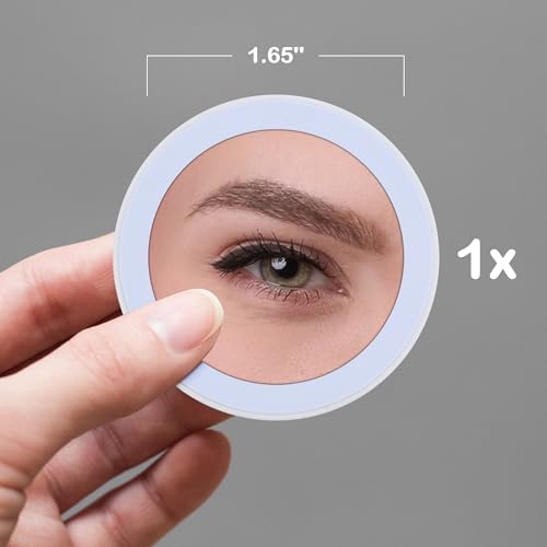 Metisinno Chic Cream White Magnetic Base Makeup Mirror – Effortless Touch-Ups for On-the-Go Glamour, Compatible with Pop Socket & i Phone Mag Safe, Lightweight & Durable Portable Beauty Essential with High-Quality Reflective Surface for Flawless Application