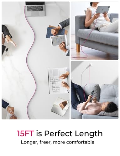 Optimize your charging setup with the AINOPE 240 W USB C to USB C Cable, a 6-foot powerhouse engineered for ultimate speed and flexibility. Featuring a right-angle connector, this fast charging cable is perfect for gaming or multitasking without the clutter of tangled cords. Compatible with the latest devices, including i Phone 16 Pro Max, i Phone 15, Mac Book Air/Pro, i Pad Pro, Samsung Galaxy, and Pixel, it delivers an impressive 240 W power output for rapid charging. The dual-pack offers exceptional value, ensuring you have a reliable charging solution wherever you go. Built with premium materials for durability, the sleek grey and blue design enhances your tech aesthetic while providing long-lasting performance. Elevate your device charging experience with this versatile cable, designed for both home and office use, while ensuring seamless connectivity across all your electronics.