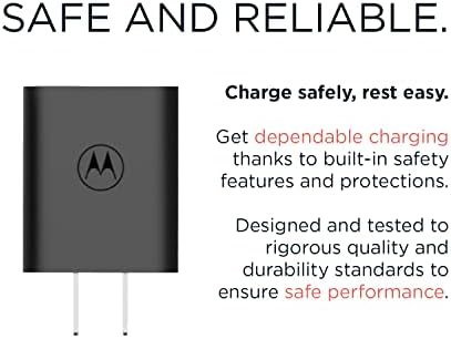 Motorola Turbo Power 20 QC3.0 Fast Wall Charger with 1 m USB-A to USB-C Cable – Ultimate Charging Solution for Moto G Play (2023/2024), G Power 5 G (2022/2023), G Stylus 5 G (2022/2023), Edge+ (2022/2023) – Rapid Recharge, Enhanced Safety, and Versatile Compatibility for All Your Mobile Needs