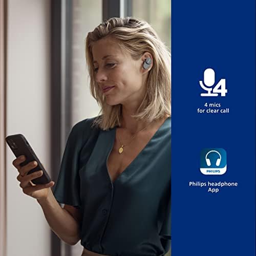 Philips Fidelio T1 True Wireless Earbuds – Audiophile-Grade Sound & Advanced Active Noise Cancelling Pro+ Technology, Bluetooth 5.2 for Seamless Connectivity, Ergonomic Design for All-Day Comfort, Long Battery Life with 25 Hours Playtime, Perfect for Music Lovers and Daily Use