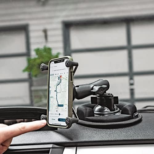 RAM MOUNTS Twist-Lock Suction Cup Base RAP-B-224-1 U with 1″ B Size Ball – Ultimate Versatile Mounting Solution for Smartphones and GPS Devices – Secure, Durable, and Easy to Use