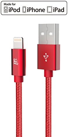 LAX MFi Certified Lightning Cable for i Phone & i Pad – 6 ft Durable Braided USB Cord with Fast Charging Capability for Enhanced Performance and Compatibility Across All Devices