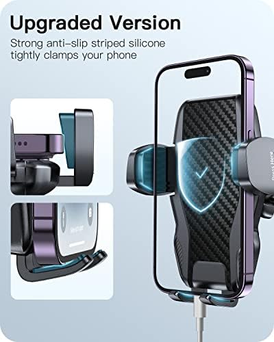 APPS2 Gooseneck Car Phone Holder Mount – Universal Dashboard & Windshield Suction Cup Cradle with Anti-Shake Stabilization for Optimal Stability and Visibility – Compatible with All Smartphones and Thick Cases – Sleek Carbon Fiber Design for Modern Vehicles