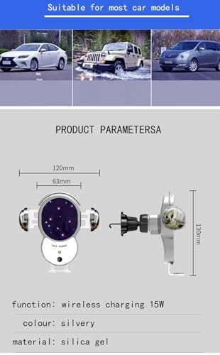 Elevate Your Driving Experience with the Mosurr 15 W Wireless Car Charger – Auto-Clamping Phone Holder for i Phone 16/15/14/13/12 Mini Pro Max & Samsung Galaxy S25/S24/S23/S22/S21+ – Fast Charging Convenience and Universal Compatibility for Modern Drivers
