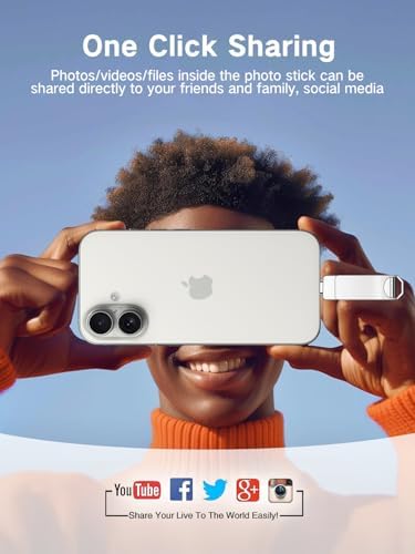 256 GB Rose Gold Flash Drive for i Phone & i Pad – Instant Storage Expansion, Plug & Play USB Memory Stick for Photos, Videos, and Backups – Compatible with Android & PC – Fast Transfer Speeds, No App Required, Ideal for Travel and Seamless Media Playback