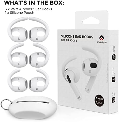 Aha Style Premium Silicone Ear Tips for Air Pods 3 (2021) – 3 Pairs in Large, Medium, and Small Sizes for Maximum Comfort and Noise Isolation – Ideal Apple Air Pods Accessories for Audiophiles Seeking Superior Sound Quality and Enhanced Listening Experience