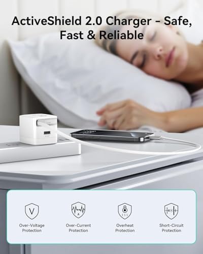 Revolutionary 30 W USB-C Charger Block with Dual Ports – Fast Charging Solution Featuring Retractable Cable & Foldable Plug for Ultimate Portability – Ideal Travel Companion for i Phone 16 Pro Max, Pixel 9 Pro, Galaxy, i Pad & Mac Book – Enhanced PD/PPS Compatibility for Rapid Power Delivery
