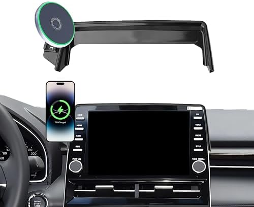 Toyota Avalon 2019-2022 Premium Car Phone Mount with 15 W Fast Wireless Charger – 360-Degree Adjustable Holder for 9-Inch Screens | Hands-Free Secure Design for Optimal Driving Experience and Seamless Connectivity