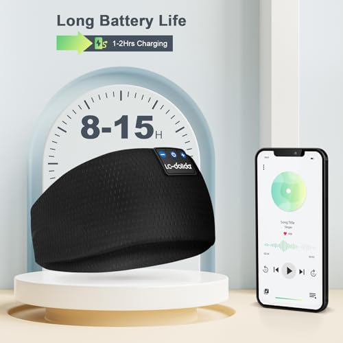 Discover the Ultimate Comfort with LC-dolida’s Bluetooth Sleep Headband – The Perfect Fusion of Relaxation and Functionality for Insomnia Relief and Active Lifestyles – USB-C Rechargeable, Soft Fabric, Ideal for Meditation, Yoga, Travel, and Workouts – Experience Seamless Connectivity with Bluetooth 5.4 and Enjoy High-Quality Sound while Blocking Out Distractions – Lightweight and Breathable Design for All-Night Wear – Elevate Your Sleep and Focus on Wellness with Our Dual-Function Sleep Mask and Headphones – A Thoughtful Gift for Yourself or Loved Ones Seeking Serenity and Comfort in Every Moment.