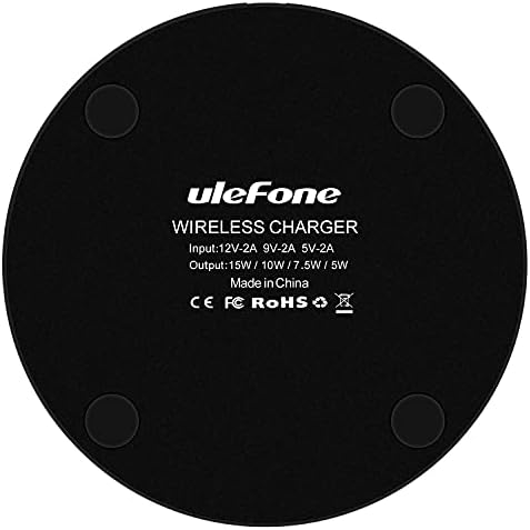 Ulefone UF005 15 W Qi-Certified Fast Wireless Charging Pad – Experience Effortless Charging with Anti-Slip Design, Compatible with Ulefone Power Armor Series and All Qi-Enabled Smartphones – Elevate Your Power Solution with Rapid Charging Efficiency and Superior Compatibility