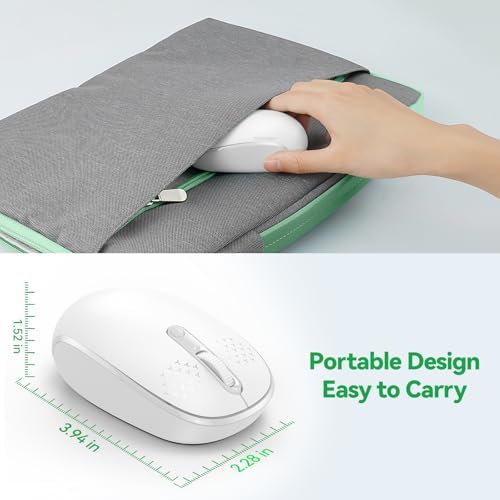 TECKNET 2.4 GHz Wireless Mouse – Ultra-Quiet & Portable Computer Companion with Adjustable DPI, USB Receiver, and Ergonomic Design for Seamless Use Across Chromebook, Laptop, PC & Mac – Enhance Productivity Effortlessly