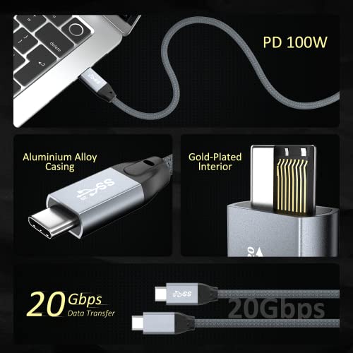 Elevate Your Tech Experience with QCEs 8 K USB C Monitor Display Cable – 3.3 Ft, 30 Hz Ultra High-Resolution for Stunning Visuals, 20 Gbps High-Speed Data Transfer, and 100 W Power Delivery – Thunderbolt 4 Compatible with i Phone 16/15 Pro Max Plus, Mac Book Pro/Air, i Pad – Unmatched Performance and Versatile Connectivity