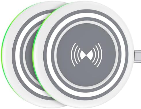HOOTEK 15 W Fast Wireless Charger Pad – Universal Compatibility for Moto Edge, Samsung Galaxy S Series, and i Phone 16/15 Pro Max – Enhanced Safety Features, Non-Slip Design, and Multi-Protection Charging Station for Speedy Device Power-Up – Ideal for Qi-Enabled Phones and Earbuds