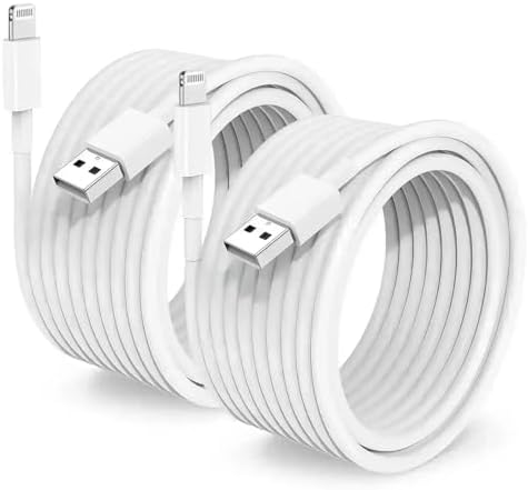 Premium 3-Pack Apple MFi Certified Lightning to USB Charger Cables – 6 FT Durable Fast Charging Cords for i Phone 13/12/11/11 Pro/11 Max/X/XS/XR/XS Max/8/7/6 – Enhanced Performance and Extended Reach for Seamless Device Connectivity