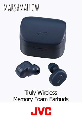 JVC HAA10 TH Wireless Earbuds with Bluetooth 5.0 – Superior Sound Quality, IPX5 Water-Resistant Design, Extended 14-Hour Battery Life with Charging Case, Comfort Fit Memory Foam Tips, Misty Gray – Perfect for Active Lifestyles and Everyday Use