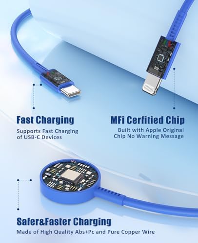 Ultimate 3-in-1 Fast Charging Cable for Apple Devices – 20 W USB-C Charger with 6 FT Length for Seamless Compatibility with Apple Watch Ultra2/SE/10/9/8/7/6/5/4/3 & i Phone 15/16 Pro Max/14/13/12/11 – Elegant White Design for Effortless Organization and Rapid Charging Efficiency