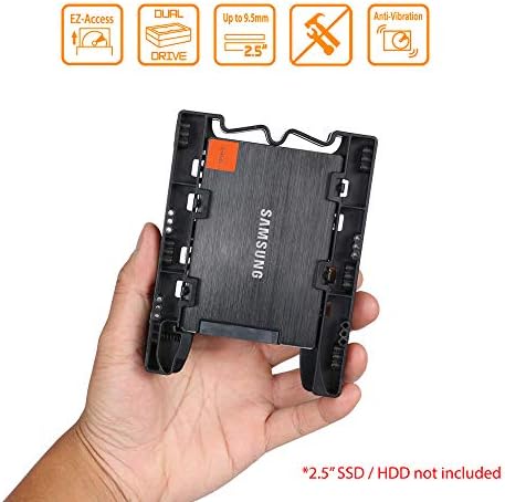 Upgrade Your Storage Efficiency with the ICY DOCK EZ-Fit PRO MB082 SP | Tool-Less 2 Bay Metal SSD Mounting Bracket for 2.5-Inch SSDs in 3.5-Inch Drive Bays | Fast Installation & Durable Design for Enhanced Compatibility and Cooling Performance