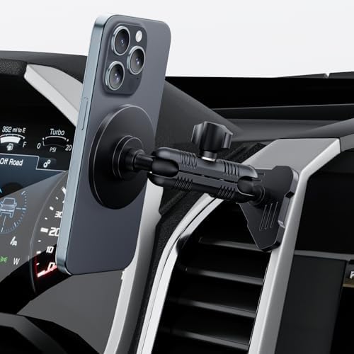 Kaishengyuan Magnetic Vent Phone Mount Compatible with 2015-2020 Ford F-150, 2017-2021 Super Duty & 2018-2021 Expedition, Car Full Metal Phone Holder Cradles Bracket Stand for All Smartphone – Enhanced Compatibility and Speed