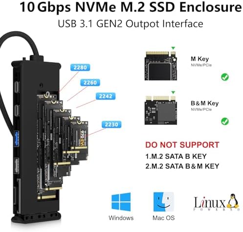 Revolutionary 8-in-1 USB-C Hub with M.2 NVMe/SATA SSD Enclosure – Experience Blazing 10 Gbps Data Transfer, Crystal-Clear 4 K HDMI Output, and Robust 100 W Power Delivery – Ultimate Connectivity Solution for XPS Users and Tech Savvy Professionals