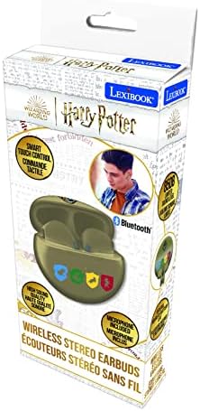 Enchanting Audio Journey: LEXi BOOK Harry Potter Wireless Earbuds in Luxurious Gold – Premium Bluetooth Headphones with Integrated Microphone, Extended Battery Life, Effortless Device Pairing for Audiophiles and Magic Lovers