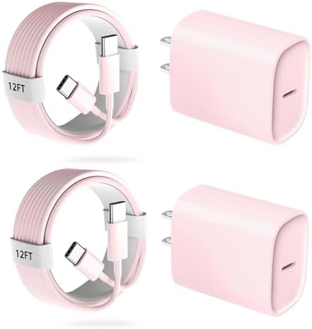 Unlock Rapid Charging Efficiency with the 20 W USB-C Power Adapter and 10 ft Cable – Ideal for i Phone 16, 15 Pro, and Galaxy S24 for Ultimate Portability and Convenience