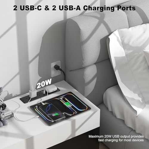 Revolutionary 8-in-1 Recessed Power Strip with 15 W Wireless Charger & 20 W Fast Charging – Ultimate Furniture Charging Station Featuring 3 AC Outlets & 4 USB Ports, Flush Mount Design, 10 FT Cord for Flexible Setup – Perfect for Home and Office Organization