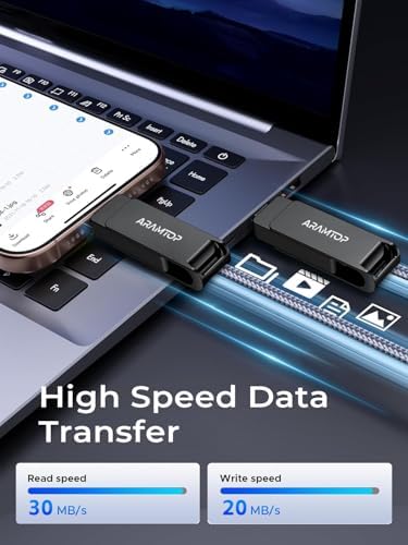 64 GB Multi-Port Photo Stick – USB C & USB A Flash Drive for i Phone, i Pad & Android – Effortless Data Transfer & Instant Storage Expansion – High-Speed Memory Storage Solution for Travelers & Content Creators – No Apps Needed, Plug & Play Convenience